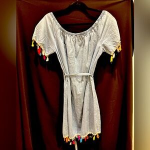 Denim Tassel dresse, Size M
